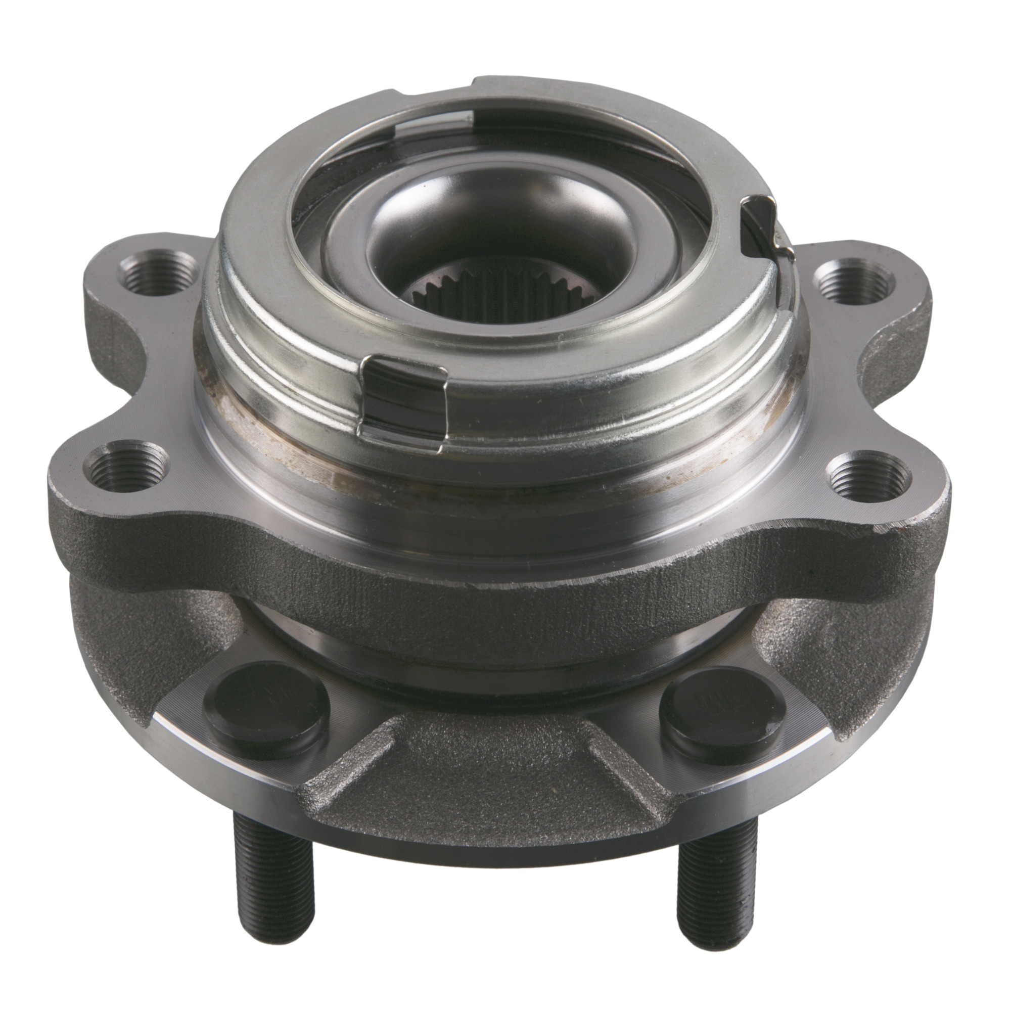513296 Front, Driver or Passenger Side Wheel Hub, includes Bearing and ABS Sensor, 5 x 4.5 in. Bolt Pattern, 2.67 in. Brake Pilot Diameter, 5.35 in. Flange Diameter, 1.6 in. Flange Offset