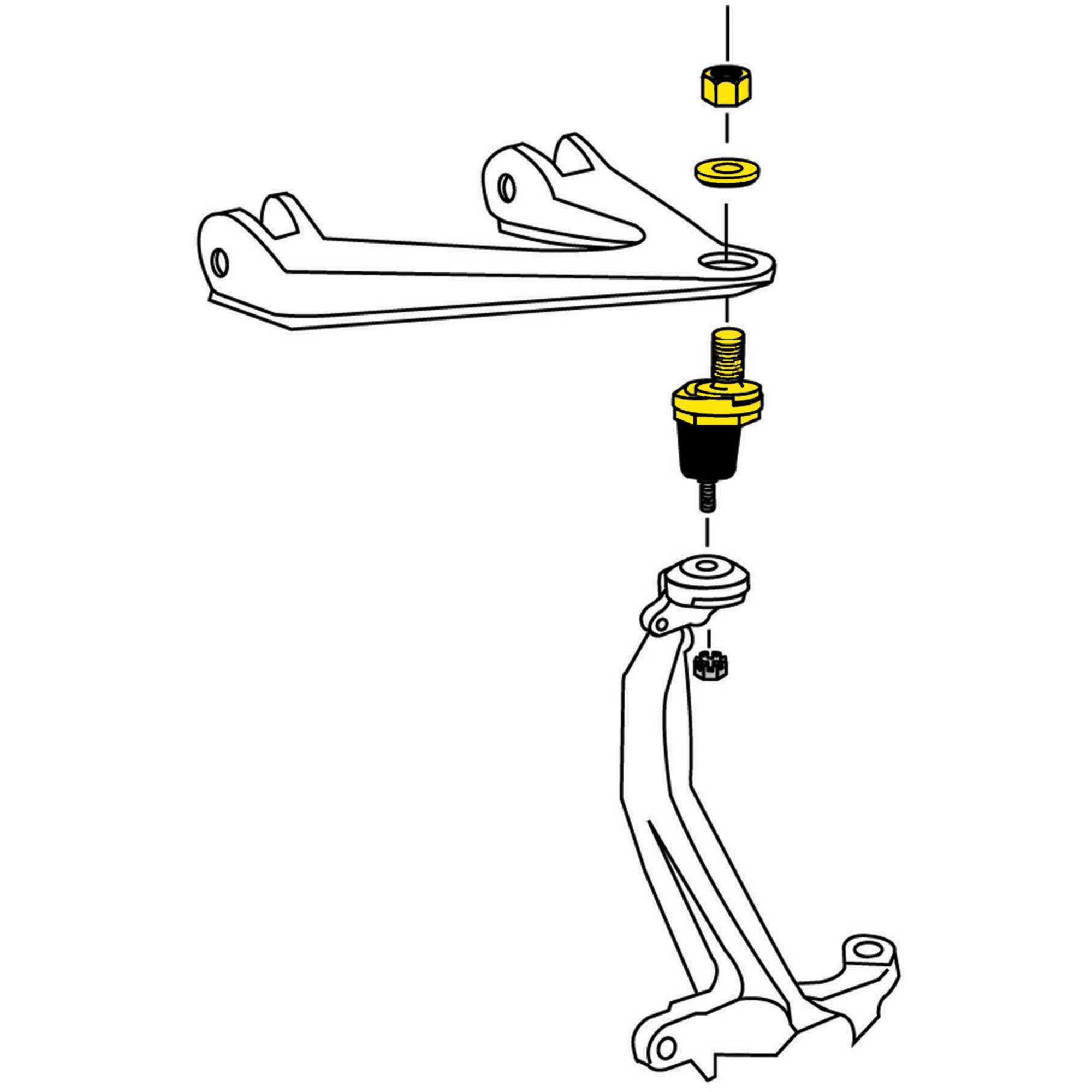 K90492 Front, Driver or Passenger Side, Upper Ball Joint Problem Solver Series - Image 3
