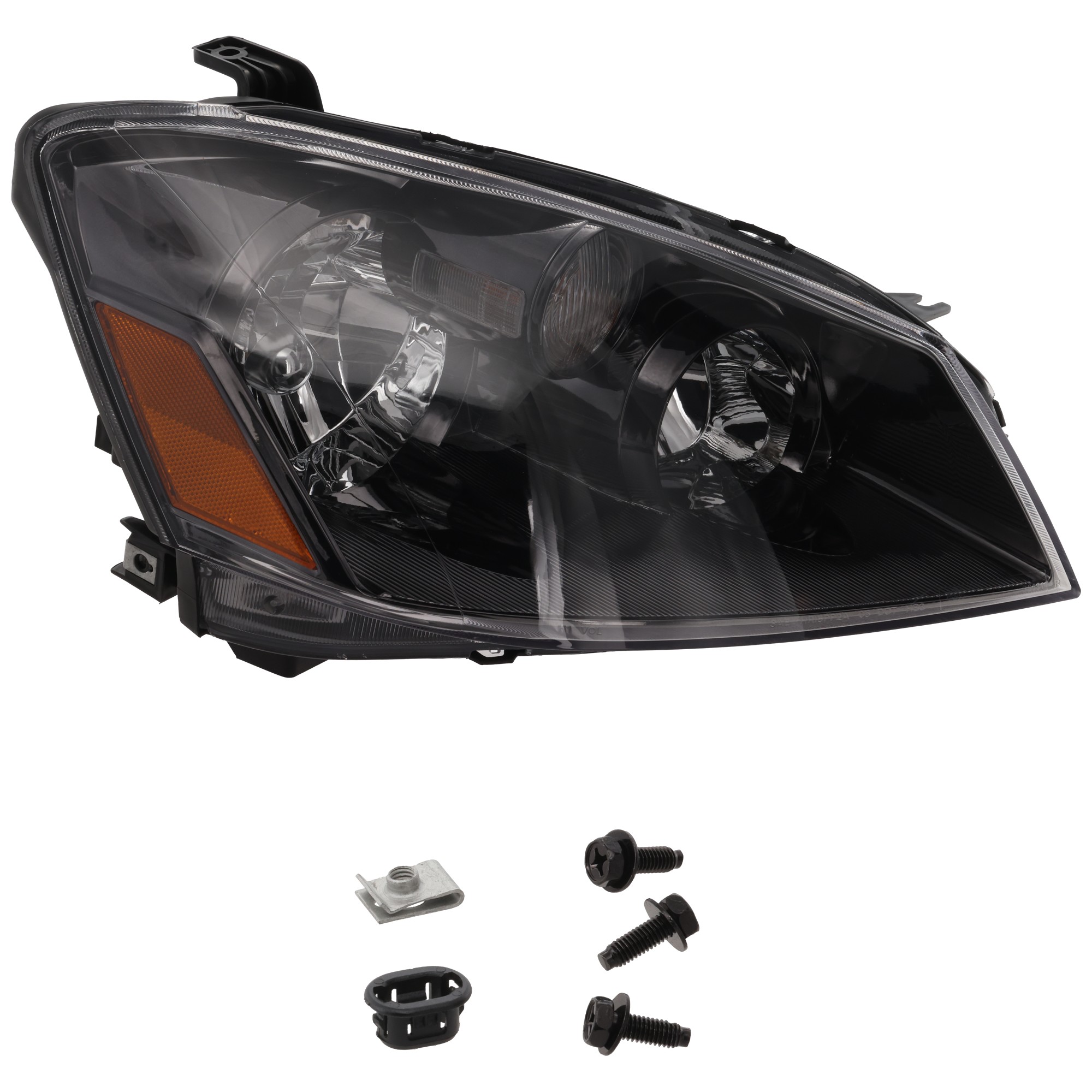 Passenger Side Headlight, with bulb, Halogen, Sedan