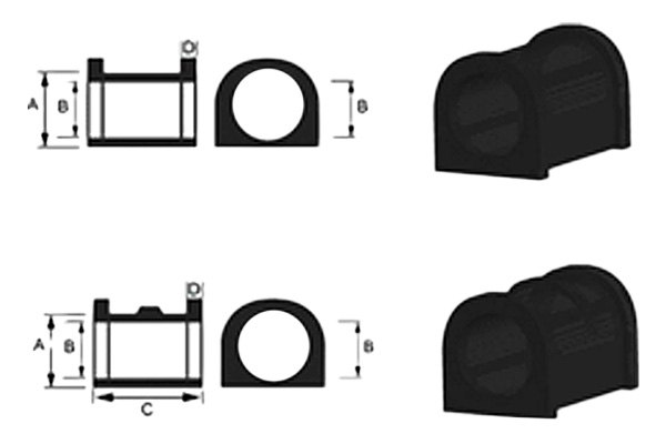 REV004.0120 Front Sway Bar Bushing, Set of 2 - Image 2
