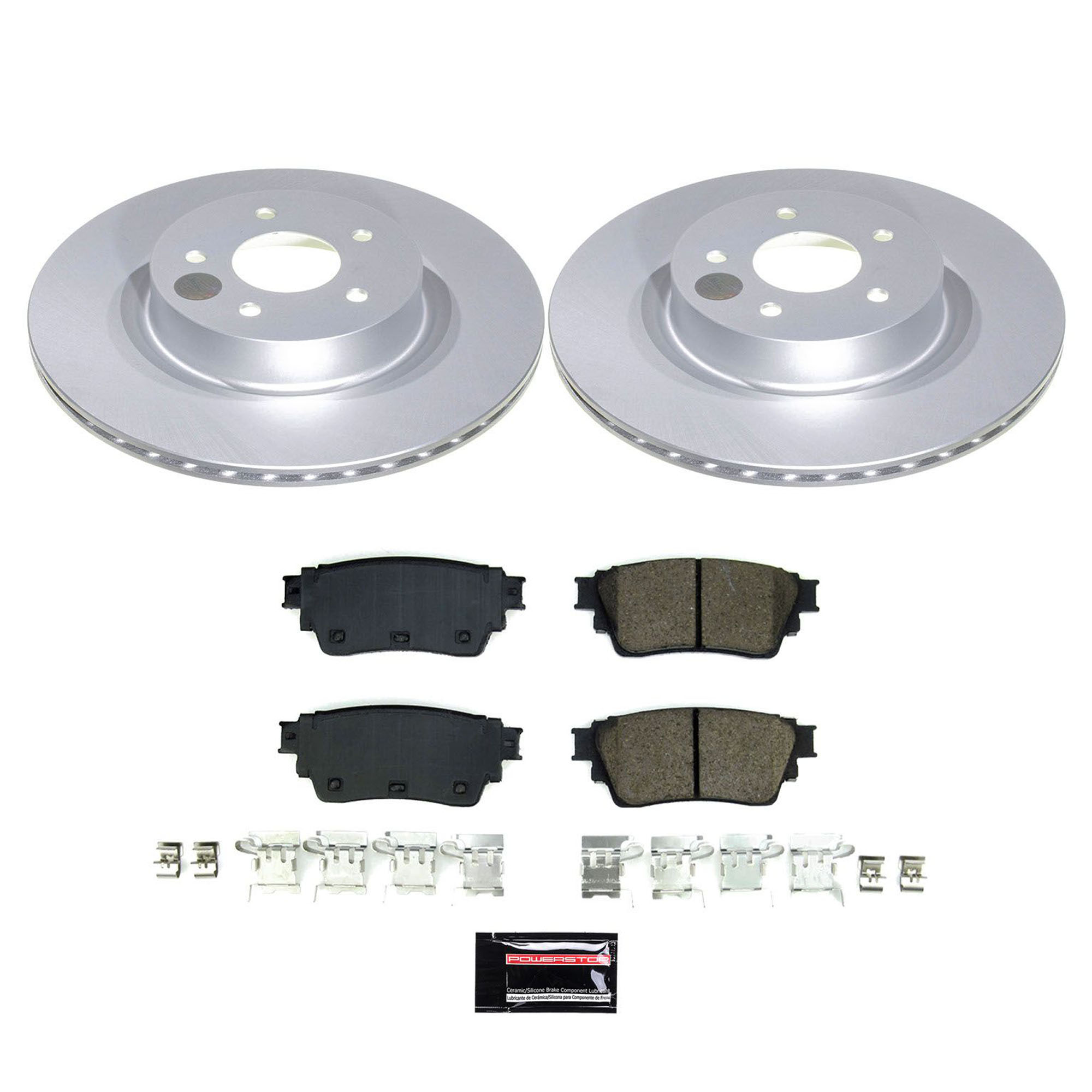 CRK9219 Rear Brake Disc and Pad Kit, Plain Surface, Ceramic