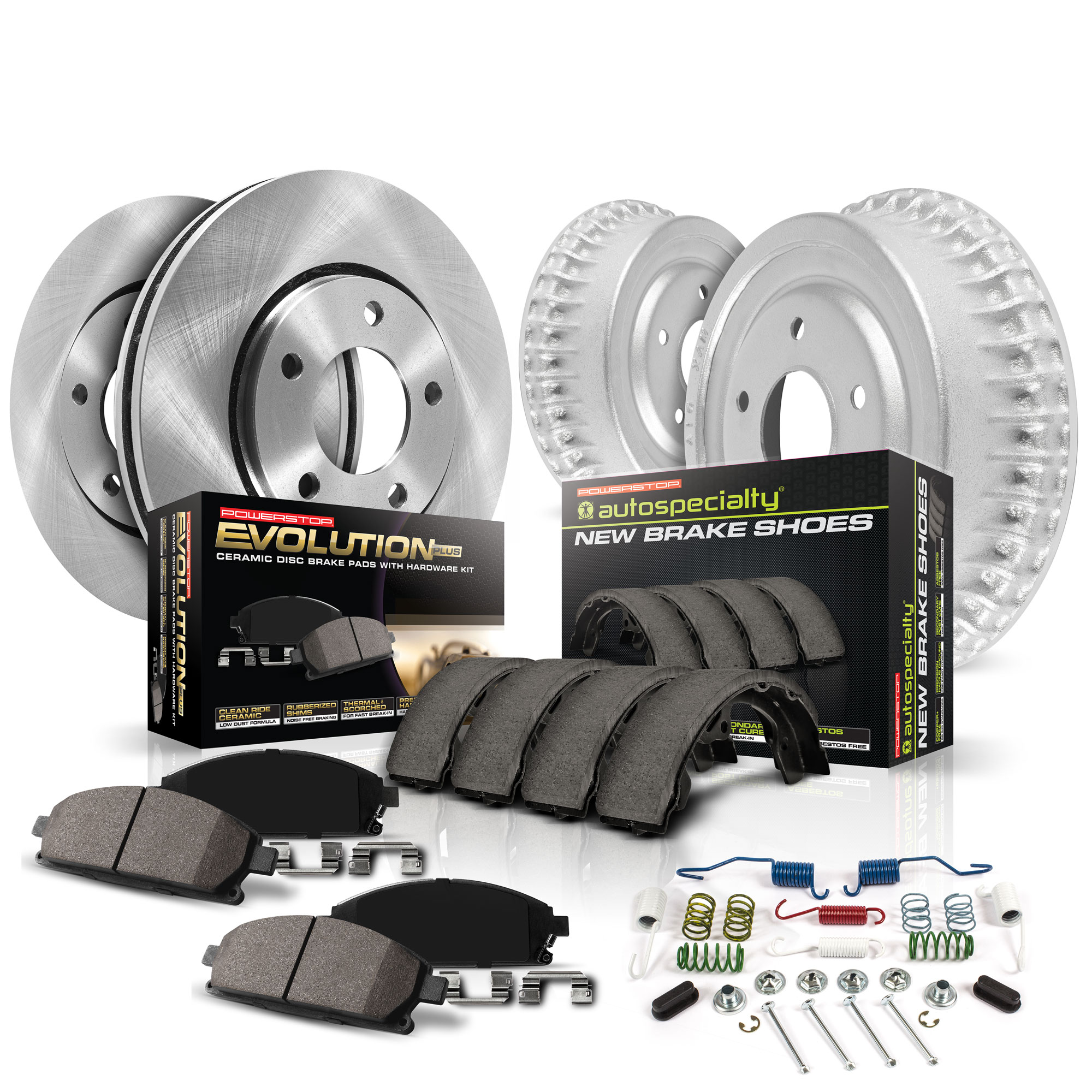 KOE15495DK Front and Rear Brake Disc And Drum Kit, 5 Lugs 260 mm