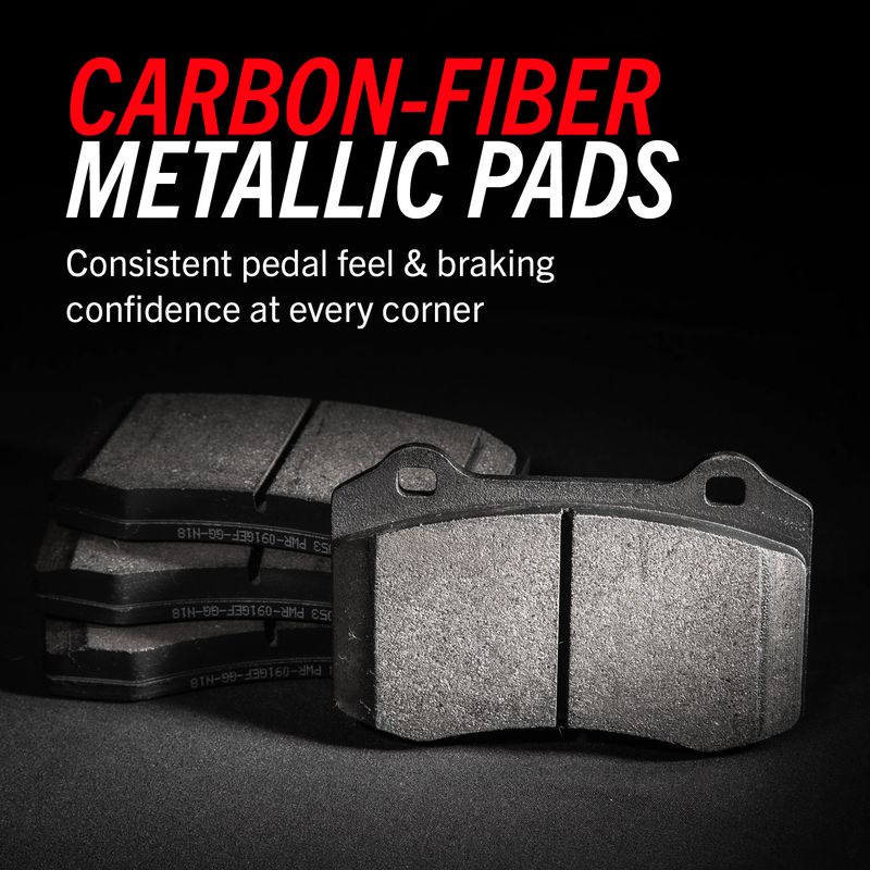 PST-537 Rear Track Day Carbon Fiber Metallic Brake Pad Set - Image 3