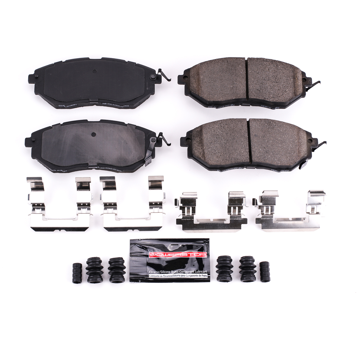 Z23-1078 Front Z23 Daily Carbon-Fiber Ceramic Brake Pads with Stainless-Steel Hardware Kit