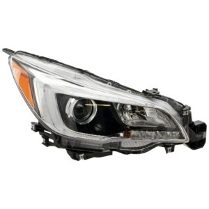 Passenger Side Headlight, with Bulb, Halogen, Black Interior, CAPA Certified