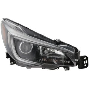Passenger Side Headlight, with Bulb, Halogen, Clear Lens, CAPA Certified