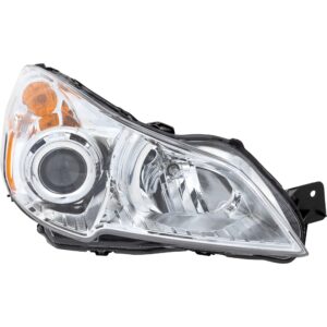 Passenger Side Headlight, with Bulb, Halogen, Clear Lens, CAPA Certified