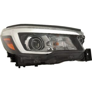 Passenger Side Headlight, with Bulb, LED, Clear Lens