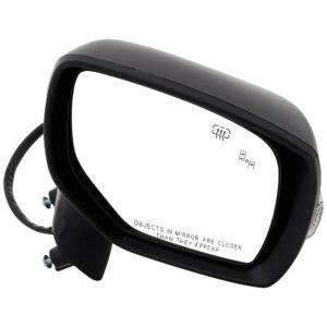 Passenger Side Mirror, Power Adjust, Heated, Manual Folding, Paintable, In-housing Signal Light, No Memory, No Puddle Light, No Auto-Dim, With Blind Spot Detection in Glass
