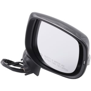 Passenger Side Mirror, Power Adjust, Heated, Manual Folding, Paintable, In-housing Signal Light, No Memory, No Puddle Light, No Auto-Dim, With Blind Spot Detection in Glass