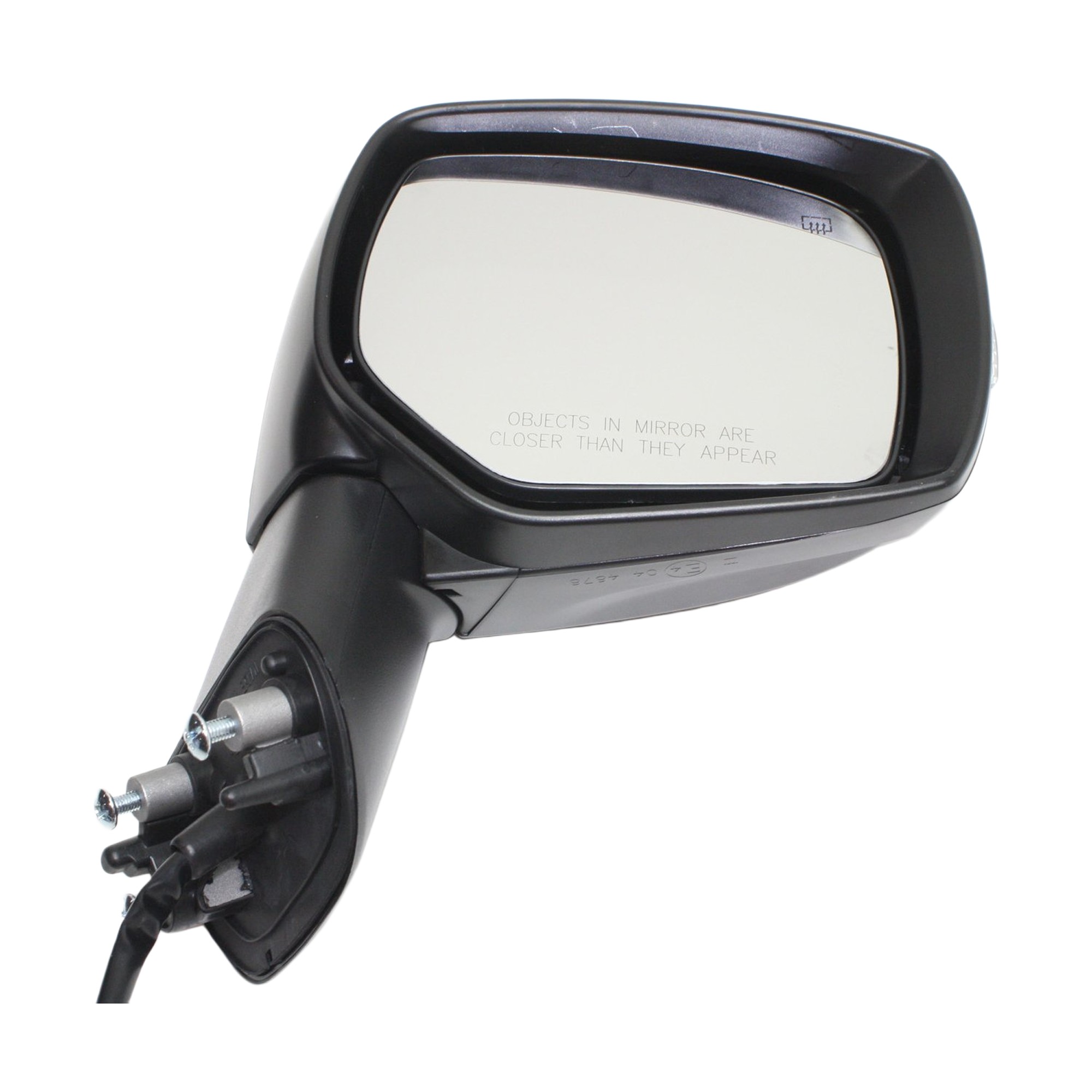 Passenger Side Mirror, Power Adjust, Heated, Manual Folding, Paintable, In-housing Signal Light, No Memory, No Puddle Light, No Auto-Dim, No Blind Spot Feature