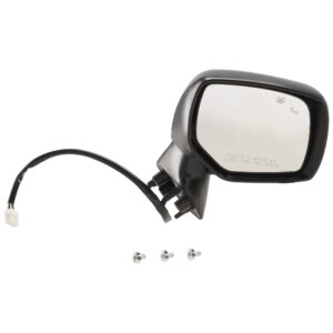 Passenger Side Mirror, Power Adjust, Heated, Manual Folding, Paintable, No Signal Light, No Memory, No Puddle Light, No Auto-Dim, With Blind Spot Detection in Glass