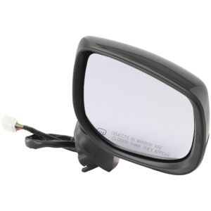 Passenger Side Mirror, Power Adjust, Heated, Manual Folding, Paintable, No Signal Light, No Memory, No Puddle Light, No Auto-Dim, With Blind Spot Detection in Glass