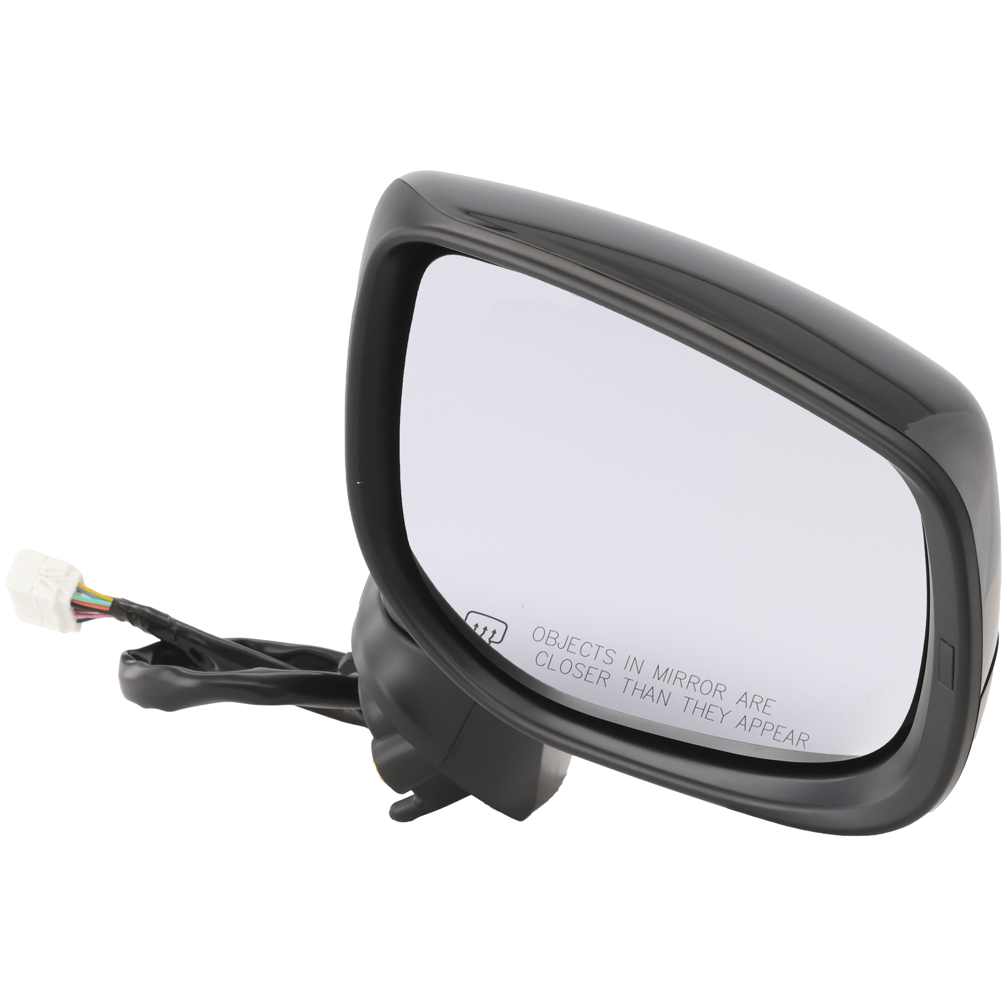 Passenger Side Mirror, Power Adjust, Heated, Manual Folding, Paintable, No Signal Light, No Memory, No Puddle Light, No Auto-Dim, With Blind Spot Detection in Glass