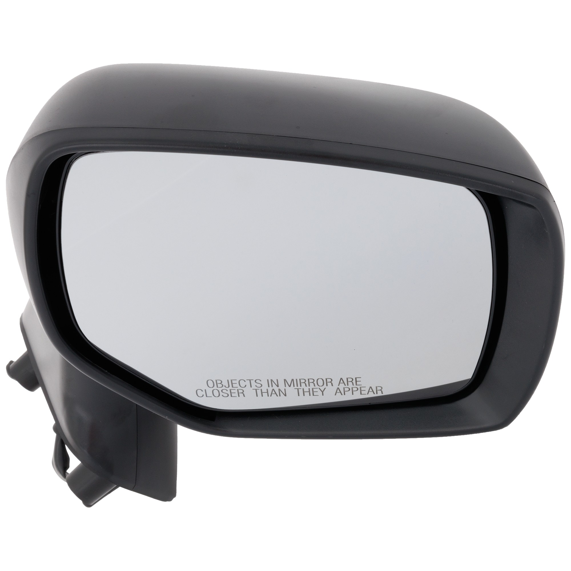 Passenger Side Mirror, Power Adjust, Heated, Manual Folding, Textured Black, No Signal Light, No Memory, No Puddle Light, No Auto-Dimming, No Blind Spot Feature