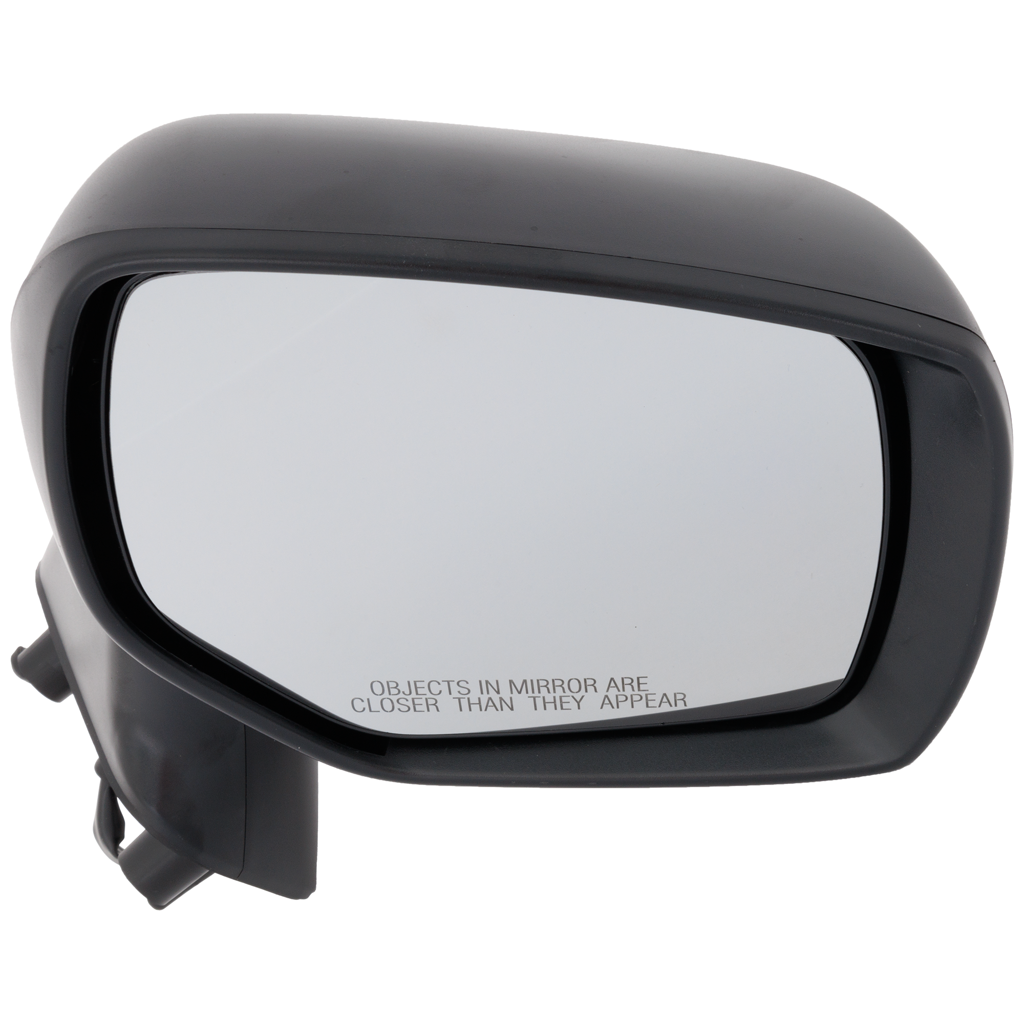 Passenger Side Mirror, Power Adjust, Heated, Manual Folding, Textured Black, No Signal Light, No Memory, No Puddle Light, No Auto-Dimming, No Blind Spot Feature