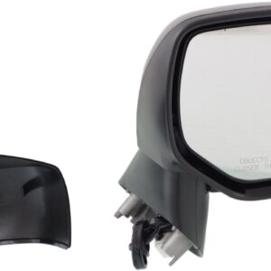 Passenger Side Mirror, Power Adjust, Heated, Manual Folding, With 1 Paintable and 1 Textured Black Cap, No Signal Light, No Memory, No Puddle Light, No Auto-Dim, No Blind Spot...
