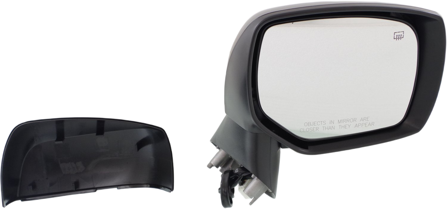Passenger Side Mirror, Power Adjust, Heated, Manual Folding, With 1 Paintable and 1 Textured Black Cap, No Signal Light, No Memory, No Puddle Light, No Auto-Dim, No Blind Spot...