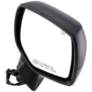 Passenger Side Mirror, Power Adjust, Heated, Manual Folding, With 1 Paintable and 1 Textured Black Cap, No Signal Light, No Memory, No Puddle Light, No Auto-Dim, No Blind Spot...