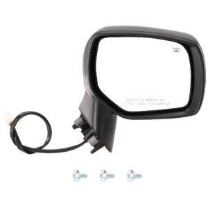 Passenger Side Mirror, Power Adjust, Heated, Manual Folding, With 1 Paintable and 1 Textured Black Cap, No Signal Light, No Memory, No Puddle Light, No Auto-Dim, No Blind Spot...