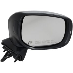 Passenger Side Mirror, Power Adjust, Manual Folding, Heated, Chrome, In-housing Signal Light, With memory, No Puddle Light, No Auto-Dimming, With Blind Spot Light in Housing, 4...