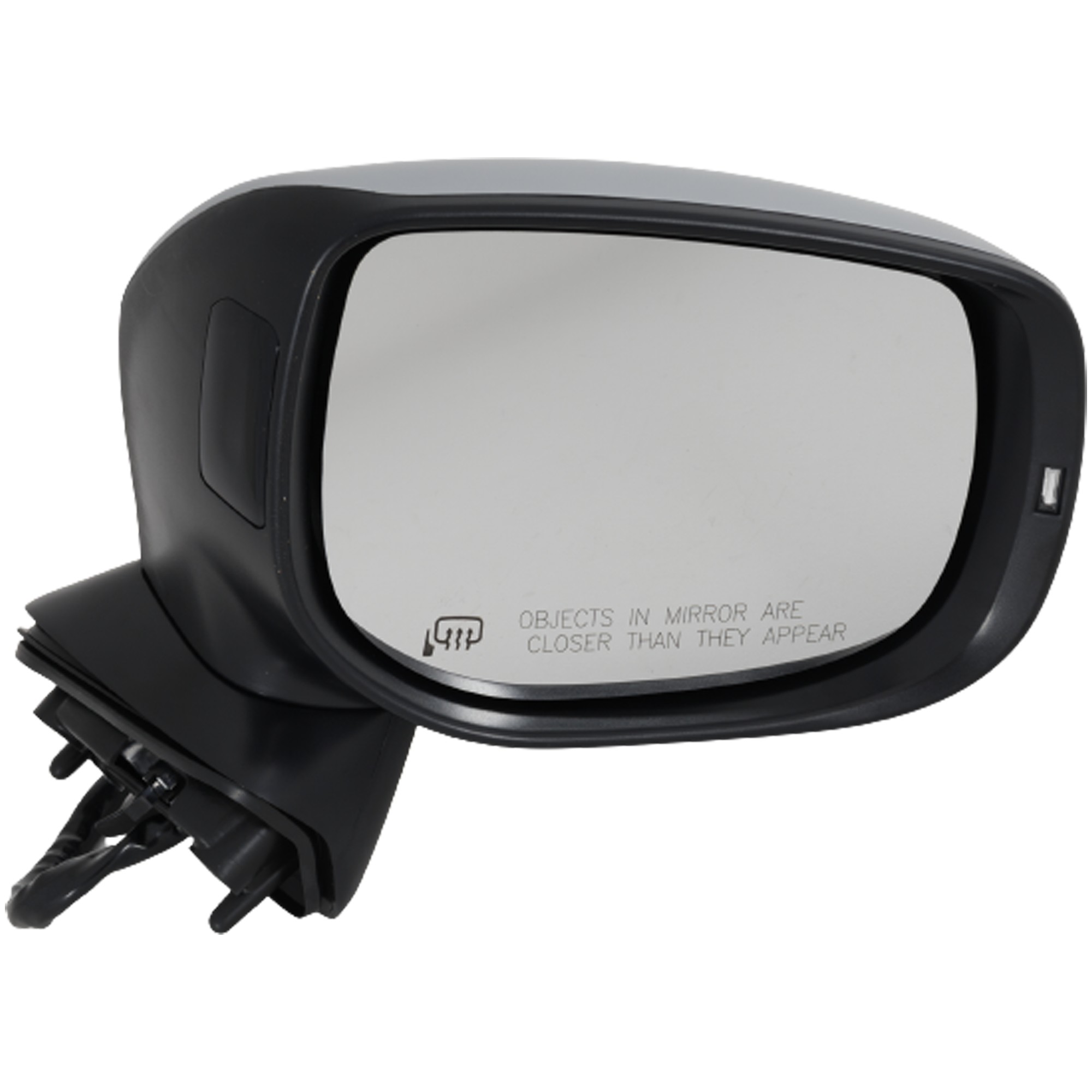 Passenger Side Mirror, Power Adjust, Manual Folding, Heated, Chrome, In-housing Signal Light, With memory, No Puddle Light, No Auto-Dimming, With Blind Spot Light in Housing, 4...