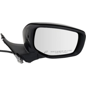 Passenger Side Mirror, Power Adjust, Manual Folding, Heated, Chrome, In-Housing Signal Light, With Memory, No Puddle Light, No Auto-Dimming, No Blind Spot Feature