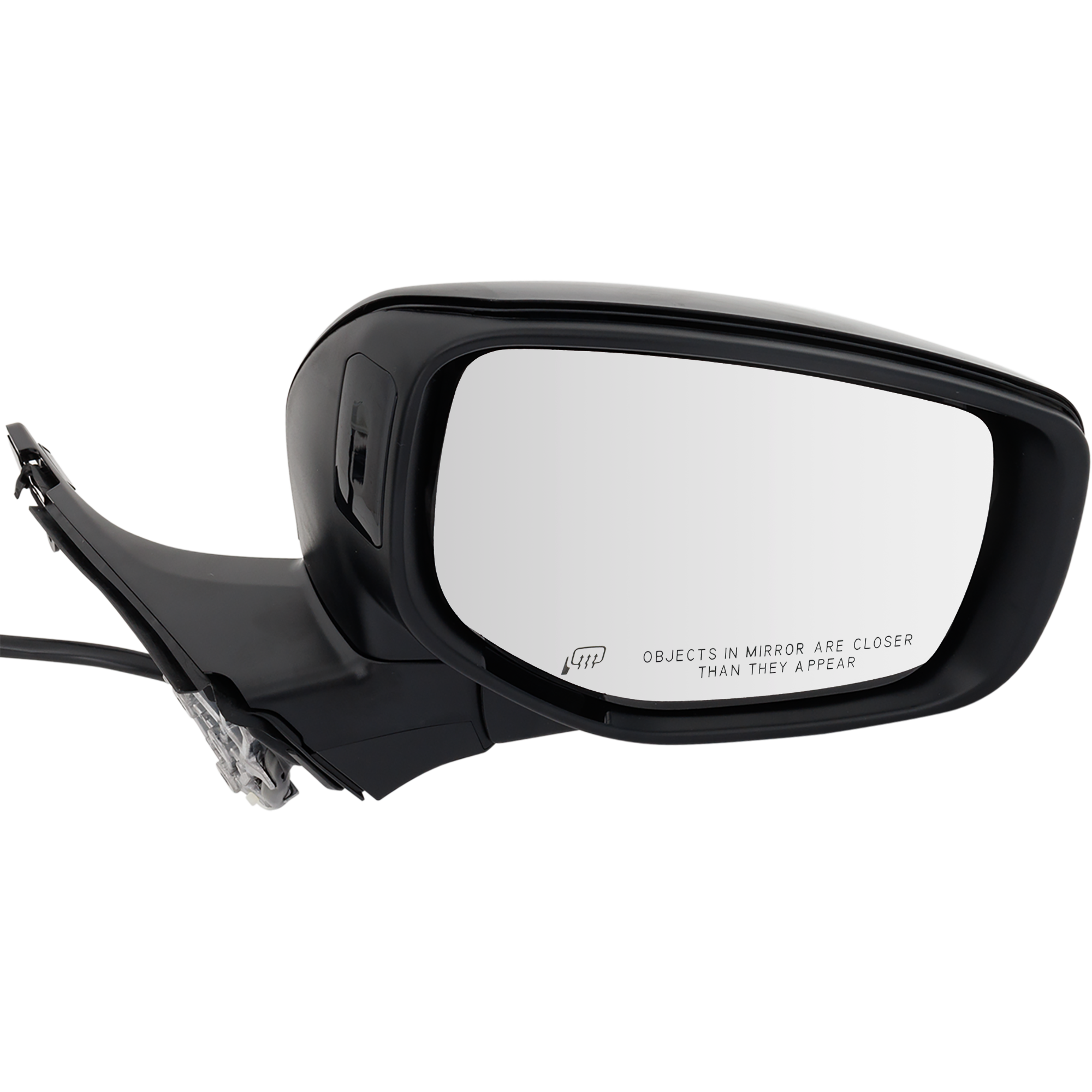 Passenger Side Mirror, Power Adjust, Manual Folding, Heated, Chrome, In-Housing Signal Light, With Memory, No Puddle Light, No Auto-Dimming, No Blind Spot Feature