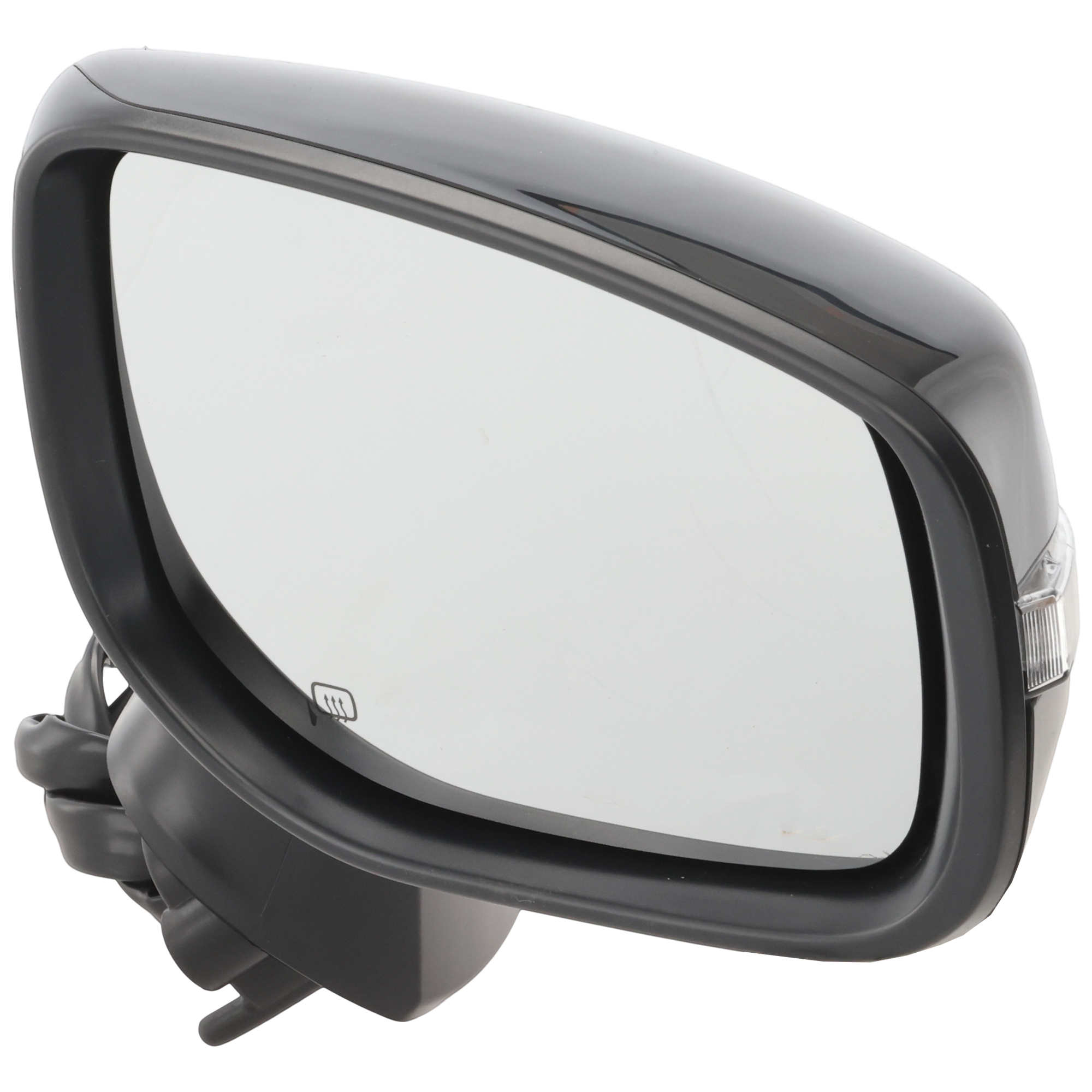 Passenger Side Mirror, Power Adjust, Manual Folding, Heated, Paintable, In-housing Signal Light, No Memory, No Puddle Light, No Auto-Dimming, No Blind Spot Feature