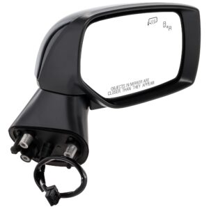 Passenger Side Mirror, Power Adjust, Manual Folding, Heated, Paintable, In-housing Signal Light, No Memory, No Puddle Light, No Auto-Dimming, With Blind Spot Detection in Glass