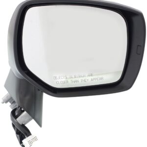 Passenger Side Mirror, Power Adjust, Manual Folding, Heated, Paintable, In-housing Signal Light, No Memory, No Puddle Light, No Auto-Dimming, No Blind Spot Feature