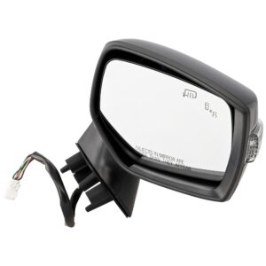 Passenger Side Mirror, Power Adjust, Manual Folding, Heated, Paintable, In-housing Signal Light, No Memory, No Puddle Light, No Auto-Dimming, With Blind Spot Detection in Glass