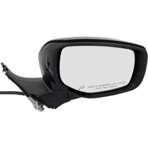 Passenger Side Mirror, Power Adjust, Manual Folding, Heated, Paintable, In-Housing Signal Light, No Memory, No Puddle Light, No Auto-Dimming, No Blind Spot Feature