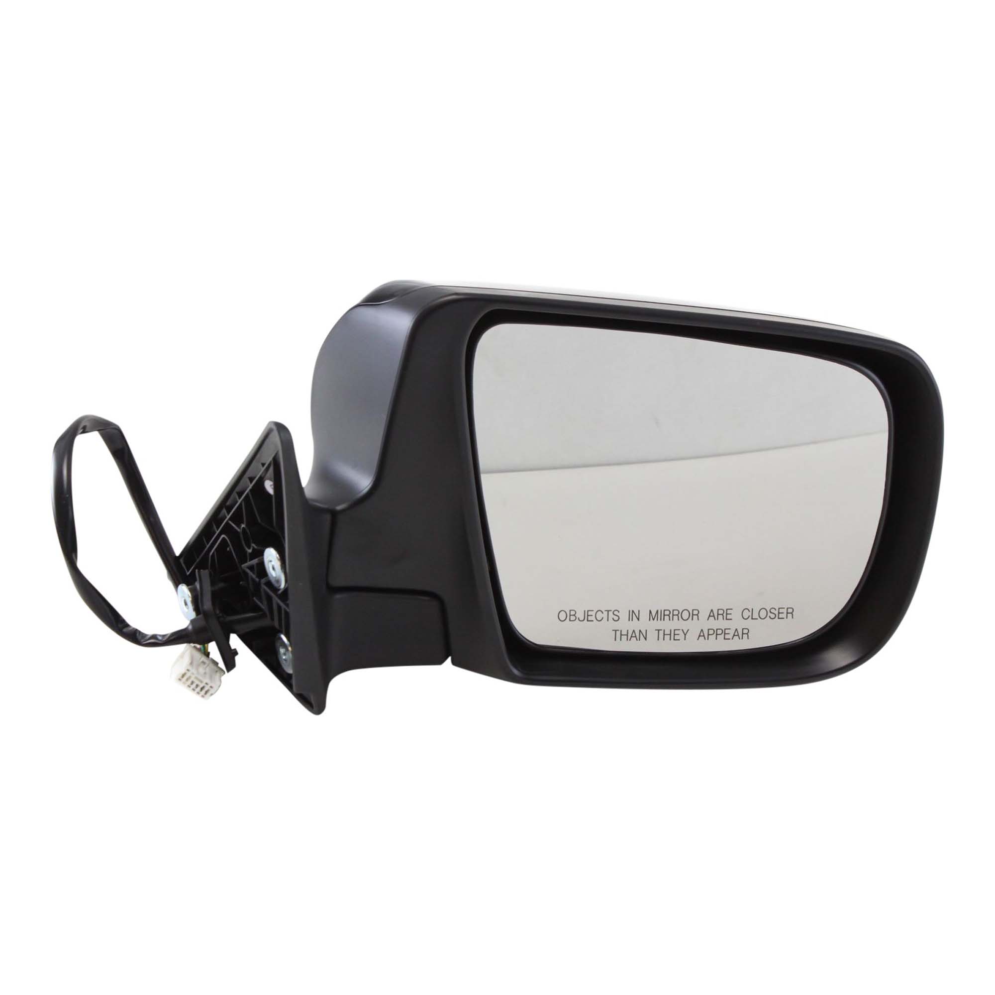 Passenger Side Mirror, Power Adjust, Manual Folding, Heated, Paintable, In-housing Signal Light, No Memory, No Puddle Light, No Auto-Dimming, No Blind Spot Feature