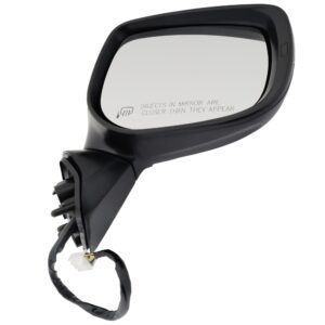 Passenger Side Mirror, Power Adjust, Manual Folding, Heated, Paintable, No Signal Light, No Memory, No Puddle Light, No Auto-Dimming, With Blind Spot Light in Housing