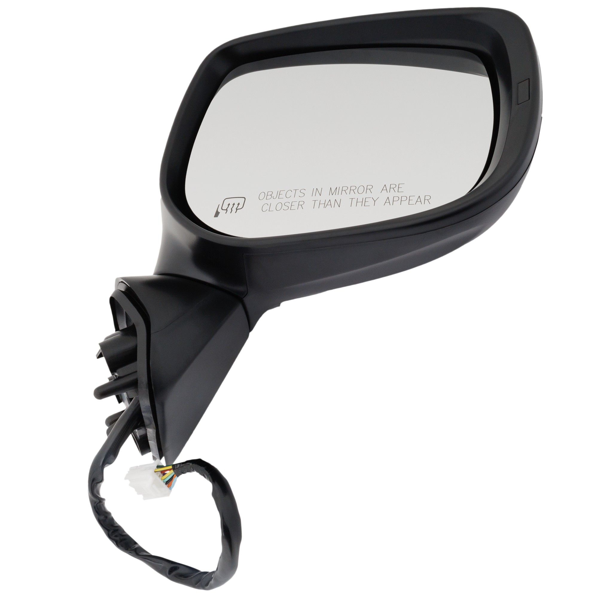 Passenger Side Mirror, Power Adjust, Manual Folding, Heated, Paintable, No Signal Light, No Memory, No Puddle Light, No Auto-Dimming, With Blind Spot Light in Housing