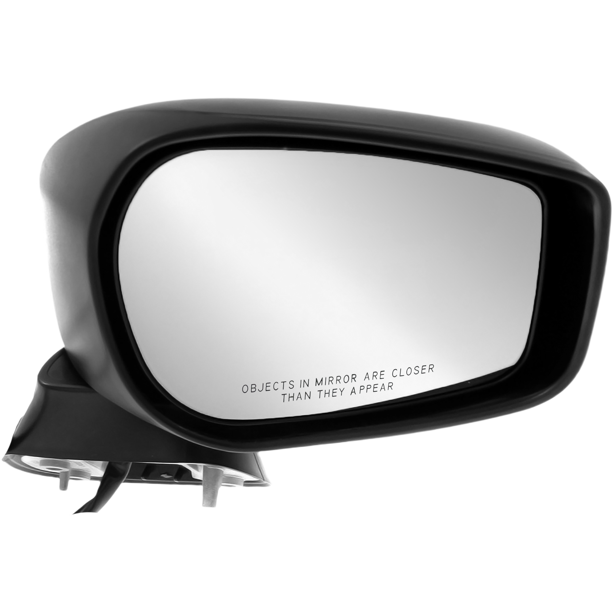 Passenger Side Mirror, Power Adjust, Manual Folding, Heated, Textured Black, No Signal Light, No Memory, No Puddle Light, No Auto-Dimming, No Blind Spot Feature