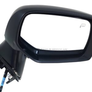 Passenger Side Mirror, Power Adjust, Manual Folding, Heated, Textured Black, No Signal Light, No Memory, No Puddle Light, No Auto-Dimming, No Blind Spot Feature