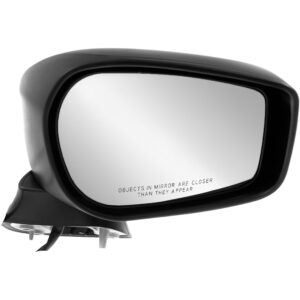 Passenger Side Mirror, Power Adjust, Manual Folding, Heated, Textured Black, No Signal Light, No Memory, No Puddle Light, No Auto-Dimming, No Blind Spot Feature
