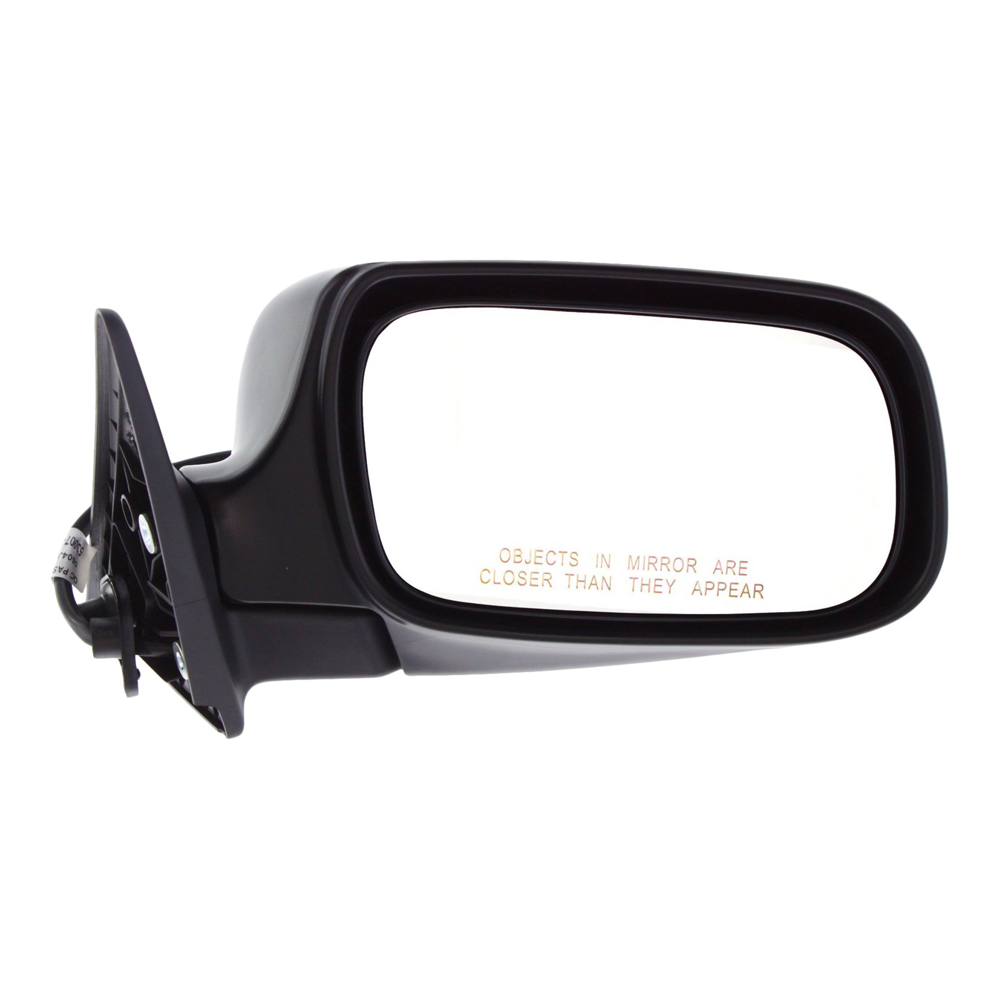 Passenger Side Mirror, Power Adjust, Manual Folding, Non-Heated, Paintable, No Signal Light, No Memory, No Puddle Light, No Auto-Dimming, No Blind Spot Feature