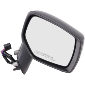 Passenger Side Mirror, Power Adjust, Manual Folding, Non-Heated, Paintable, No Signal Light, No Memory, No Puddle Light, No Auto-Dimming, No Blind Spot Feature