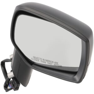Passenger Side Mirror, Power Adjust, Manual Folding, Non-Heated, Textured Black, No Signal Light, No Memory, No Puddle Light, No Auto-Dimming, No Blind Spot Feature