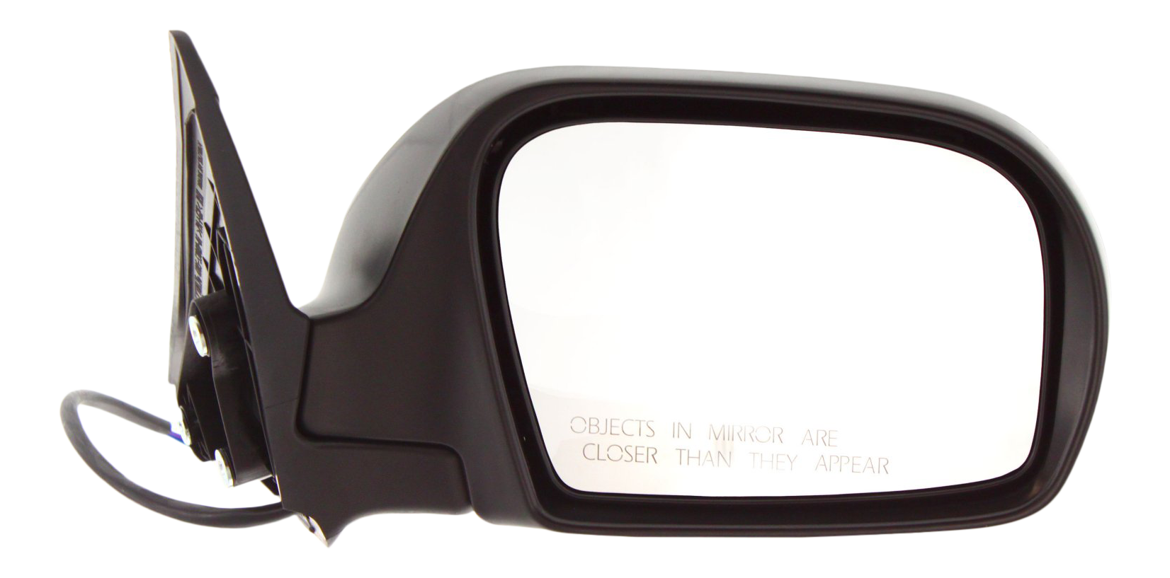 Passenger Side Mirror, Power Adjust, Manual Folding, Non-Heated, Textured Black, No Signal Light, No Memory, No Puddle Light, No Auto-Dimming, No Blind Spot Feature