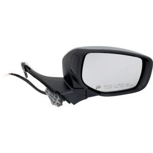 Passenger Side Mirror, Power Adjust, Power Folding, Heated, Chrome, In-Housing Signal Light, With Memory, No Puddle Light, No Auto-Dimming, With Blind Spot Detection in Glass
