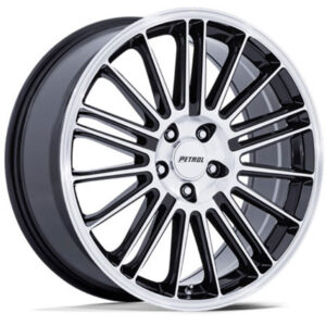 PE001BD17801240 Aluminum Black Wheel, 17 in. X 8 in., 5 x 4.5 in. Bolt Pattern