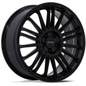 PE001BX19801240 Aluminum Black Wheel, 19 in. X 8 in., 5 x 4.5 in. Bolt Pattern