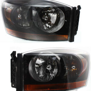 Position Halogen Headlight, With bulb(s), Clear Lens, Black Interior