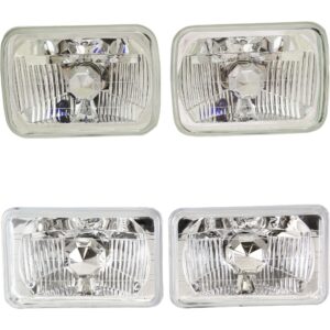Position Halogen Headlight, With bulb(s), Clear Lens, Chrome Interior