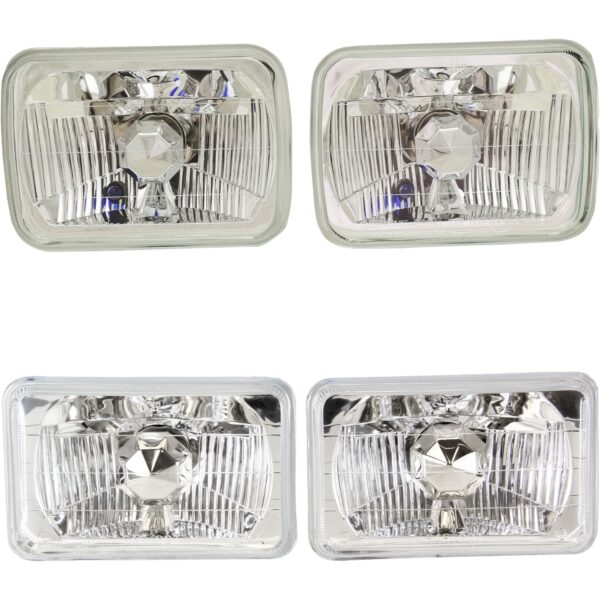 Position Halogen Headlight, With bulb(s), Clear Lens, Chrome Interior