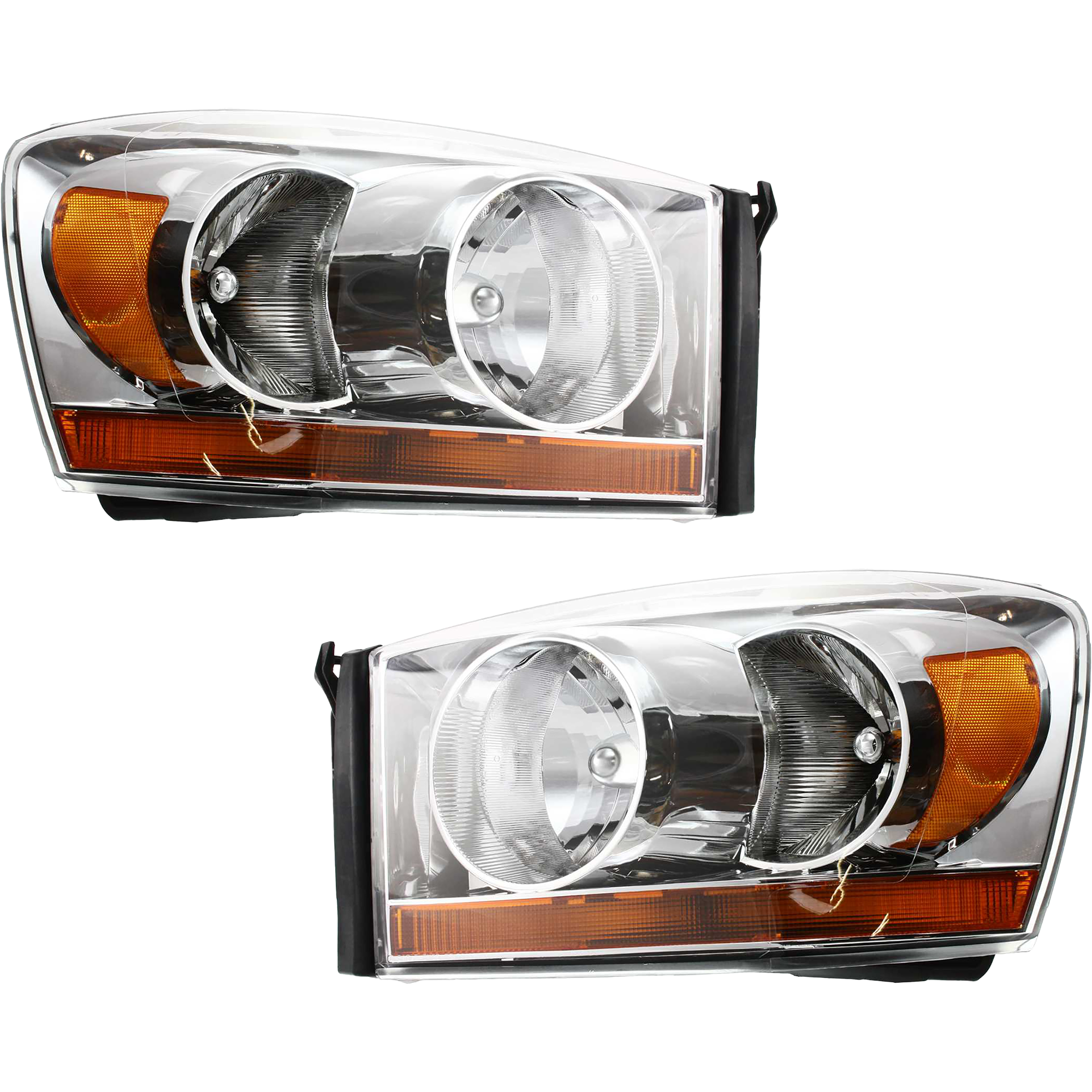 Position Halogen Headlight, With bulb(s), Clear Lens, Chrome Interior